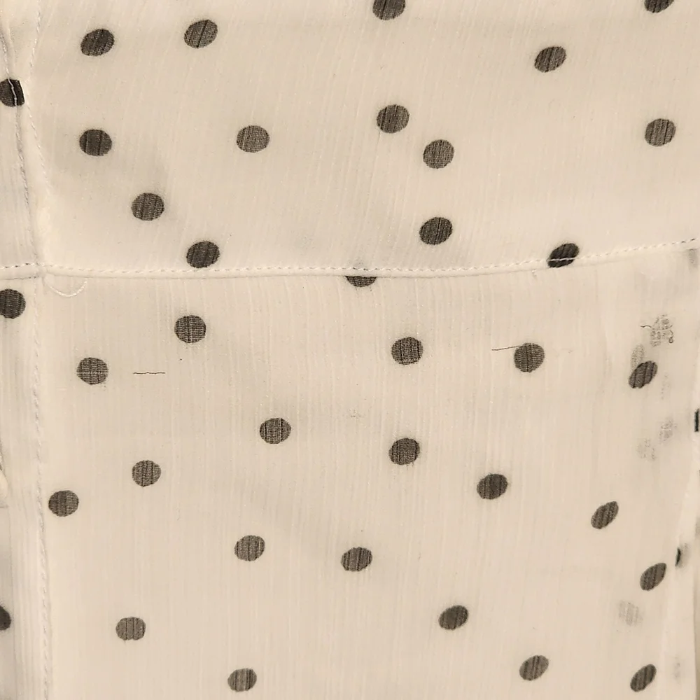 White Polka Dot Mini Dress Button Up Light And Airy Lanacore - Picture 4 of 9